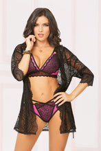 Load image into Gallery viewer, Lace Robe - One Size - Black STM-10894BLK
