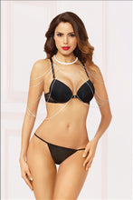 Load image into Gallery viewer, Rhinestone and Silver Draped Body Chain - One Size STM-40165
