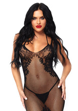 Load image into Gallery viewer, Fishnet Halter Dress - One Size - Black LA-86064BLK
