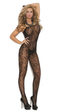 Load image into Gallery viewer, Rose Lace Body Stocking - One Size - Black EM-1610B
