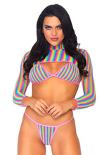 Load image into Gallery viewer, Rainbow Fishnet Top Set - One Size - Multi LA-81580
