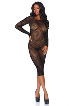 Load image into Gallery viewer, Fishnet Bodycon Dress - One Size - Black LA-86800BLK
